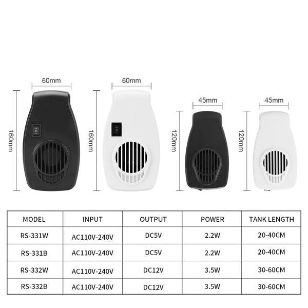 RS-Electrical Aquarium Cooling Fan for Fish Tank Chiller 3.5W