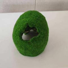 Resin Skull Aquarium Ornament With Moss Simulation for Fish and Shrimp Halloween Decoration