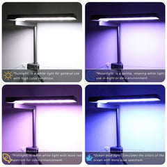 15W L-Shape Aquarium LED Light with APP Control – Black