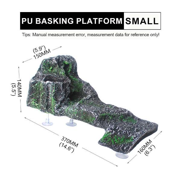 PU Resin Turtle Basking Platform– Natural Rock Climbing Stand for Turtle Tank (Small / Large)
