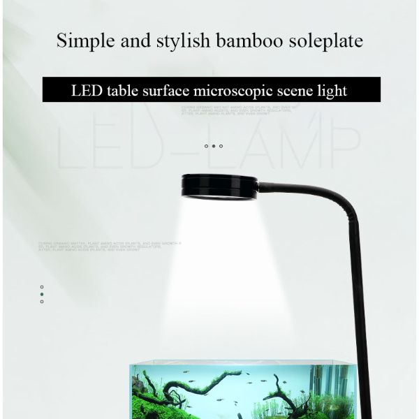 Full Spectrum Nano LED Light, fits Nano Tanks, Wabi kusa, Potted Plants, Betta Tanks Height Adjustable