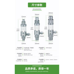 Wyin Aqua Gun Gray External Atomizer Diffuser Quick Assemble 12mm/ 16mm/ 20mm for Aquarium Filter