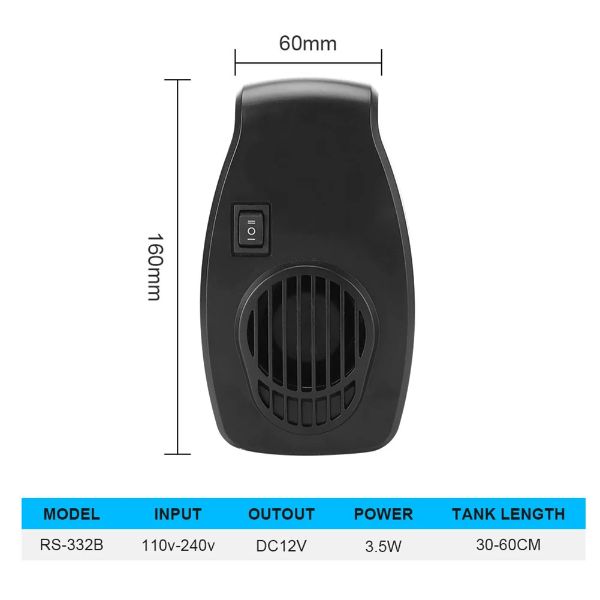 RS-Electrical Aquarium Cooling Fan for Fish Tank Chiller 3.5W