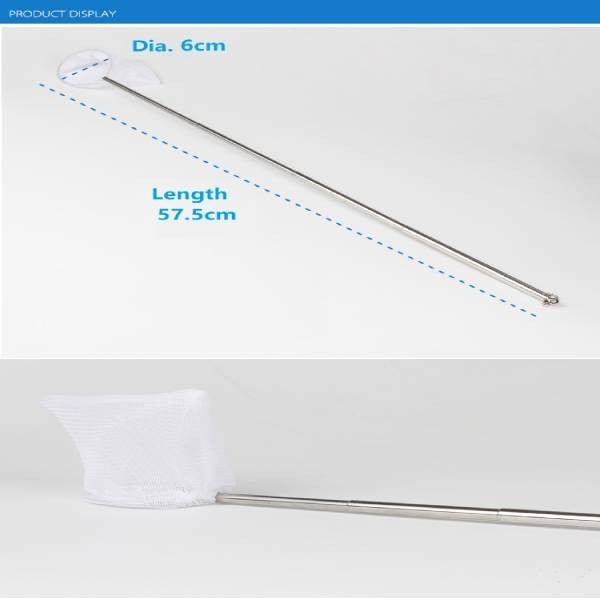 Retractable Small Fish Shrimp Skimming Net dia.6cm x length 57.5cm