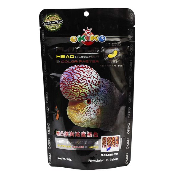 OKIKO Platinum Flower Horn Head - 100 G (4 Sizes)