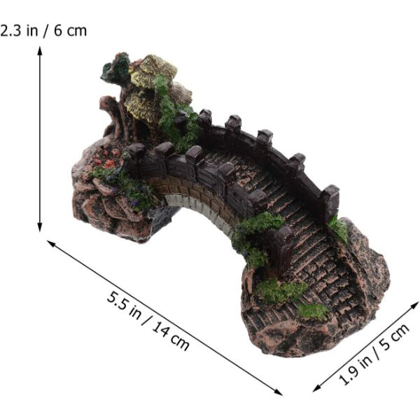 Pavilion Tree Fish Tank Decoration Bridge Aquarium Ornament - SMALL / LARGE / Extra Large