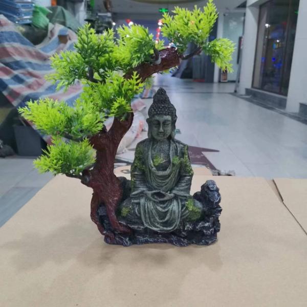 Aquarium Ancient Buddha Statue Decoration