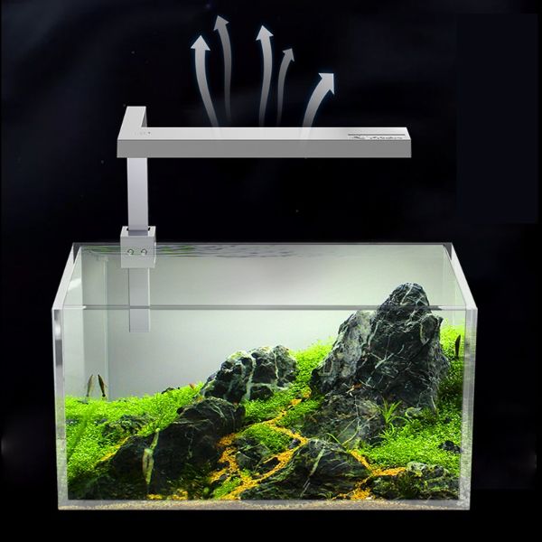L Shape Clip on 18W LED Fish Tank Light Miniature Landscape (Silver)