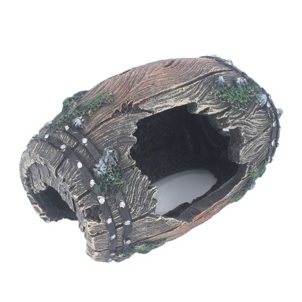 Aquarium Barrel 3D Resin Caves Hide Shelter 3 Sizes