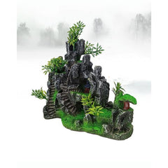 Double Side Mountain View Aquarium Ornament Fish Tank Decoration