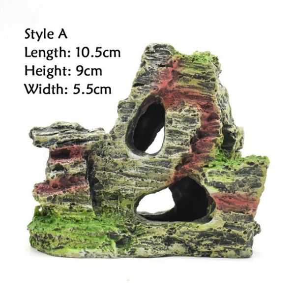 Artificial Fish Tank Rockery Resin Rock Mountain Hiding Cave Aquarium Decoration