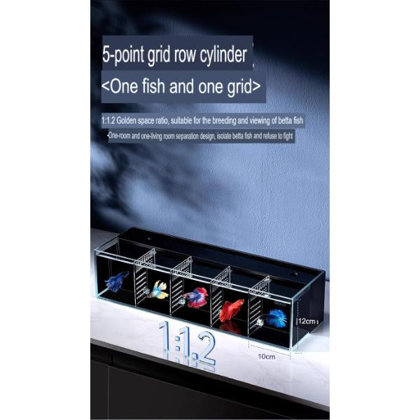 YEE fish tank with divider 50*16*12cm SET (Light)