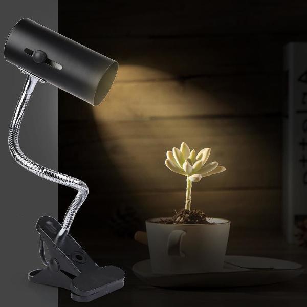 UVB Light Bulb Reptile Ceramic Heat Lamp Pet Heating Bulb Holder Clamp Lamp Fixture Heating Light Lamp for Reptiles, Aquarium Turtle Light Adjustable Habitat Lighting Stand – white (with UVB 3.0 25W Lamp)