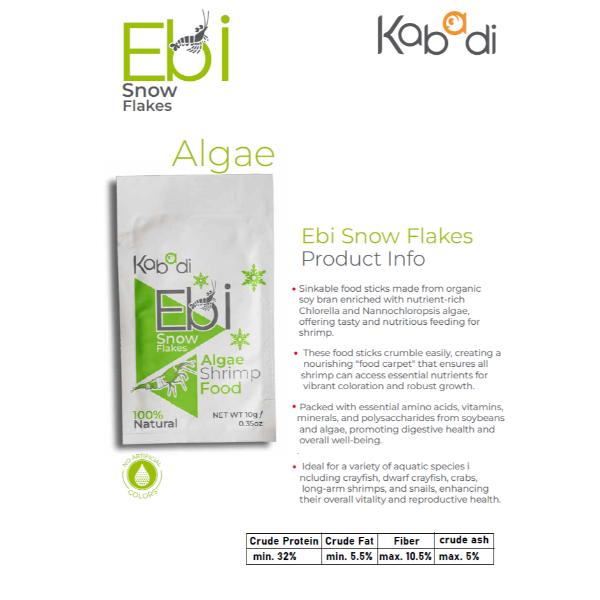 Kabadi Snow Flakes Algae Shrimp Food 10g
