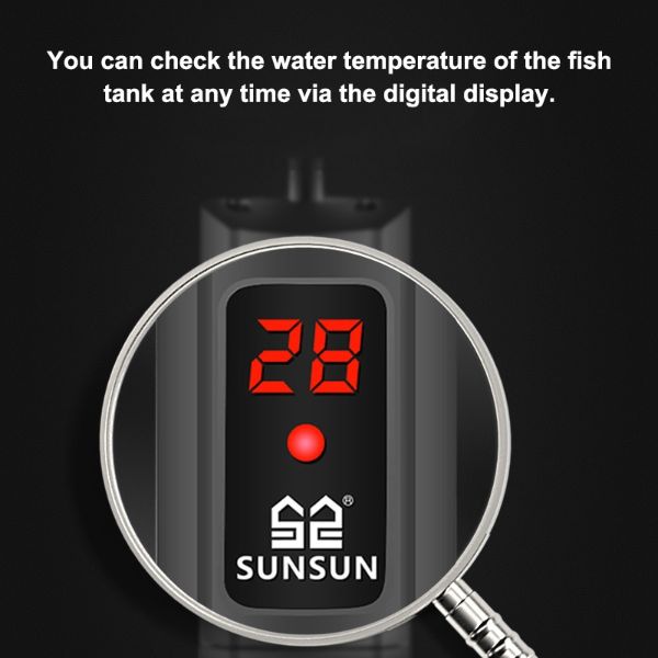 SUNSUN Automatic Thermostat Digital Heater Heating Rod 5 Types