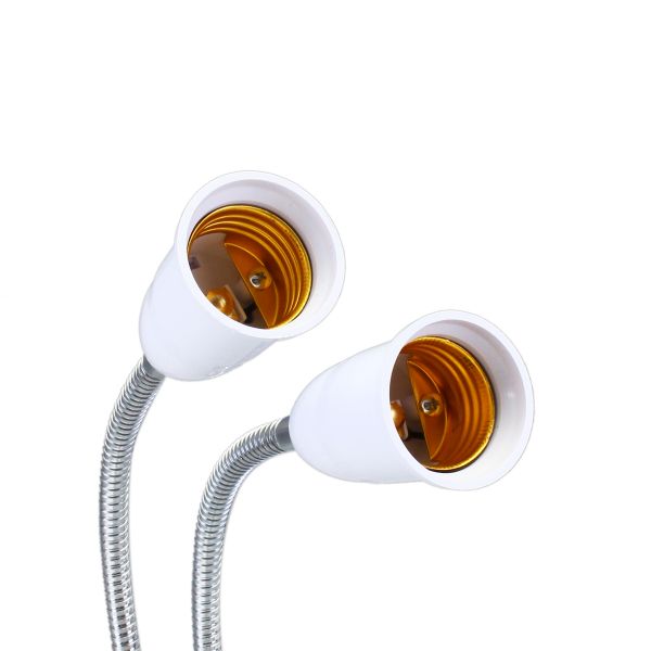 Double Heads Clip with Switch Extension Bulb Holder Socket for Led Grow Light