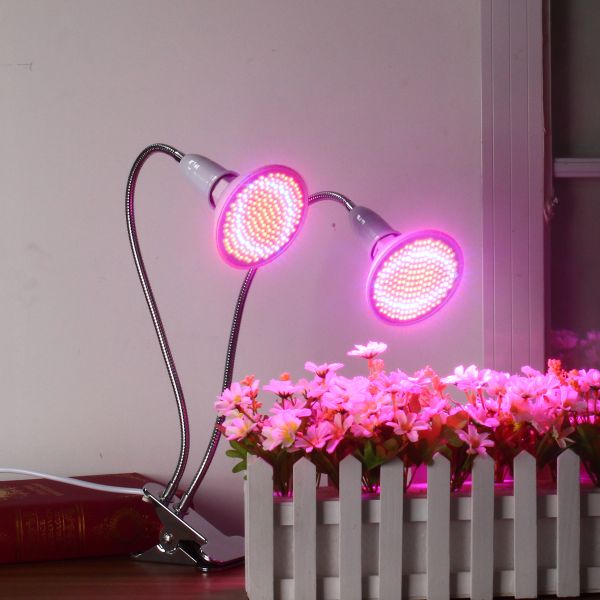 Double Heads Clip with Switch Extension Bulb Holder Socket for Led Grow Light