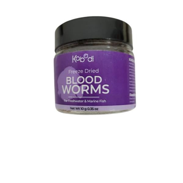 Kabadi 10g Freeze Dried Bloodworms for Freshwater and Marine Fish