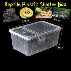 Reptile Box With Dish – (XL / L / M) – Black & White