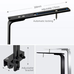 WEEK AQUA L-Shaped Aquarium Stand - Black - 16 mm