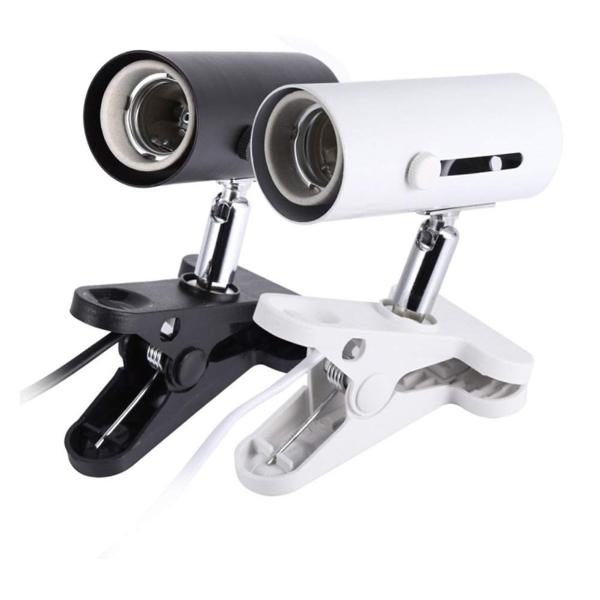 Short Lamp Holder Without Bulb - Black / White