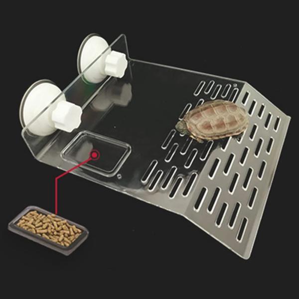 Turtle Floating Platform, Turtle Basking Platform Stand, Acrylic Terrace Turtle Bask Terrace Island Floating Basking Platform, Climb Terrarium Aquarium Tank 3 Sizes