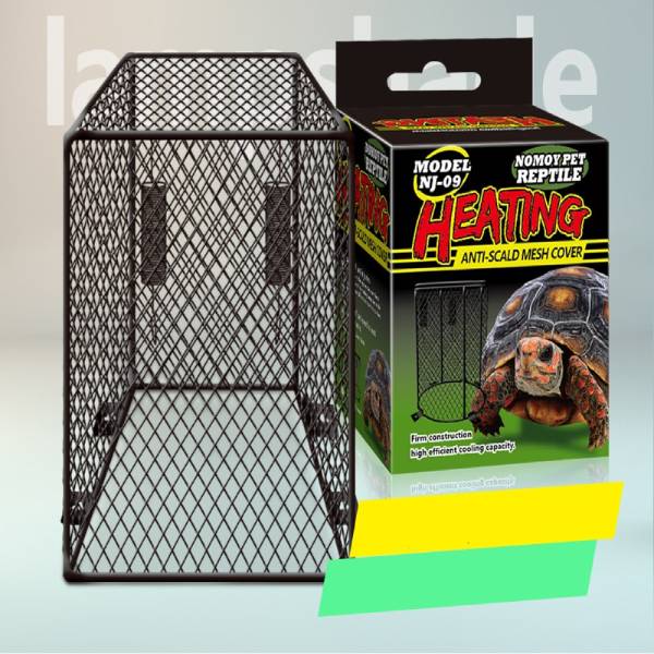 Pet Reptile Anti-Scald Lamp Mesh Cover Round Square Day Night Ceramic Light Bulb Heating Lampshade