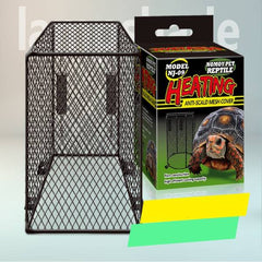 Pet Reptile Anti-Scald Lamp Mesh Cover Round Square Day Night Ceramic Light Bulb Heating Lampshade