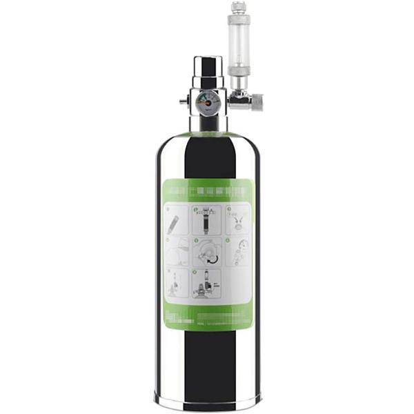 quarium Generator System Kit CO2 Stainless Steel Cylinder Generator System Carbon Dioxide Reactor Kit for Plants 2L with Pressure Reducing Valve