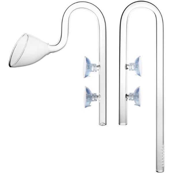 Aquarium Lily Pipe Glass Inflow and Outflow for Live Plants Idealistic Water flow for Aquascaping
