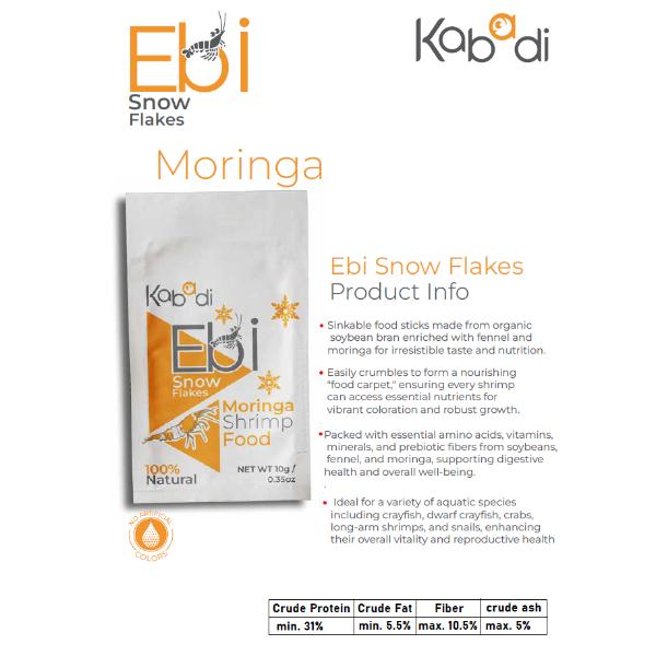 Kabadi Moringa Shrimp Food 10g Ebi Snowflakes