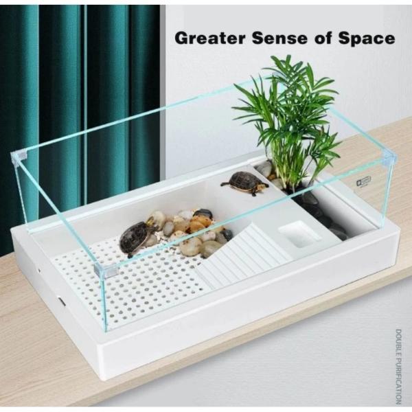 PREMIUM TURTLE TANK TA-600 Detached Ecological Ultra-White Tank