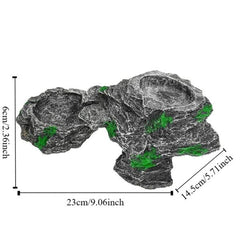 Resin Double Feeding Basin Convenient Turtle Terrace Indoor