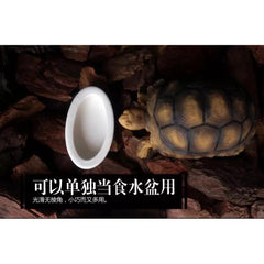 NOMOY PET White Ceramic Anti-escape Reptile Food Bowl NFF-49