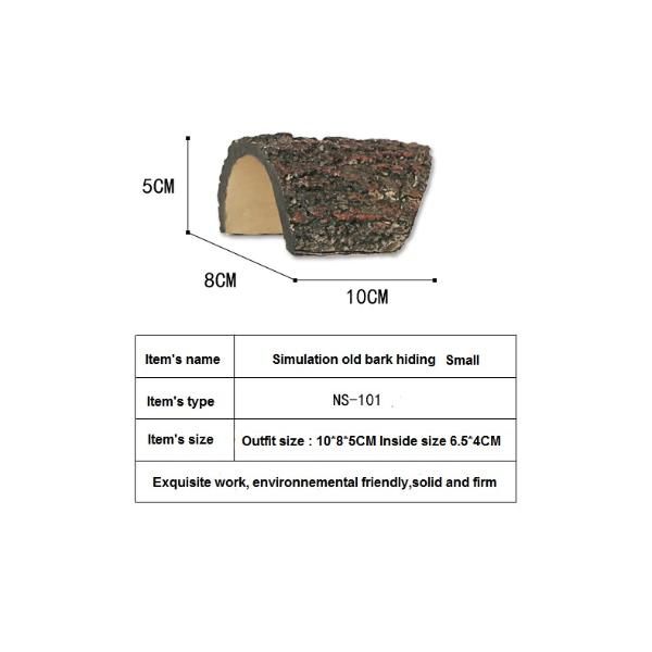 Reptile Hide-Snake Hides and Caves Reptile Cave Habitat Hideouts Reptile Terrarium Decor for Gecko Lizard Tortoise Turtle Spider Scorpion 10 X 6 X 5cm.