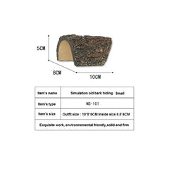 Reptile Hide-Snake Hides and Caves Reptile Cave Habitat Hideouts Reptile Terrarium Decor for Gecko Lizard Tortoise Turtle Spider Scorpion 10 X 6 X 5cm.