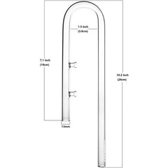 Aquarium Lily Pipe Glass Inflow and Outflow for Live Plants Idealistic Water flow for Aquascaping